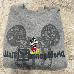 Disney Gray Sweatshirt with Mickey Mouse Design